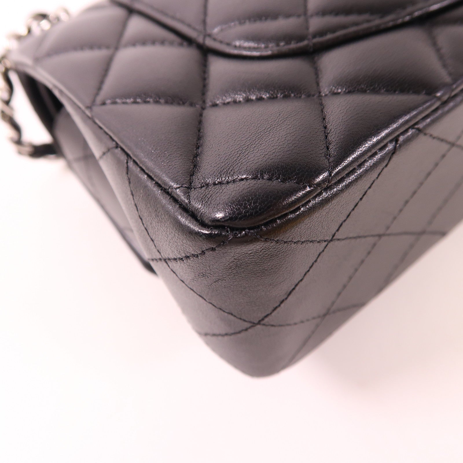 CHANEL 羊皮皮革Classic 23銀扣鏈帶肩背袋