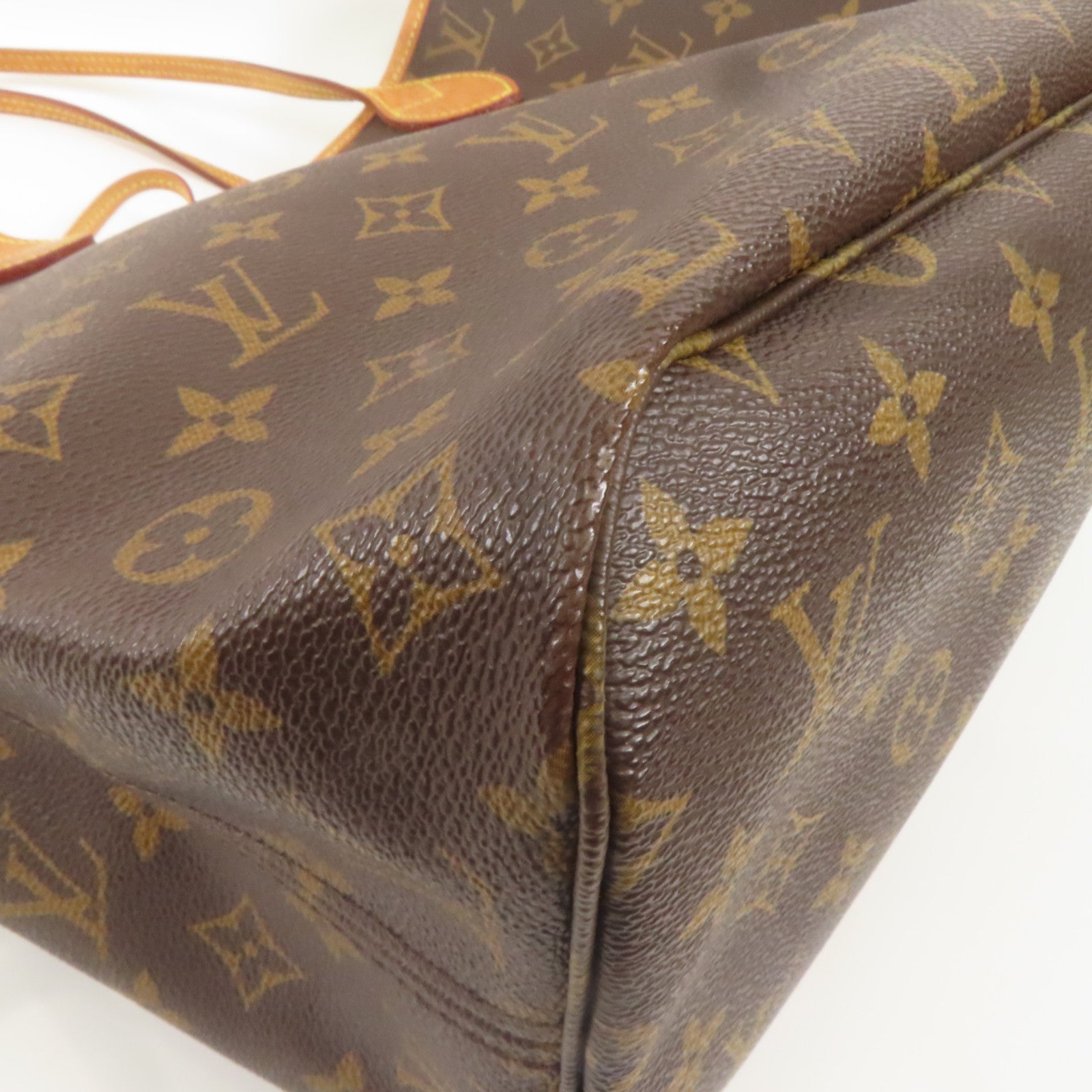 LOUIS VUITTON Monogram Neverfull MM金扣肩背袋手挽袋