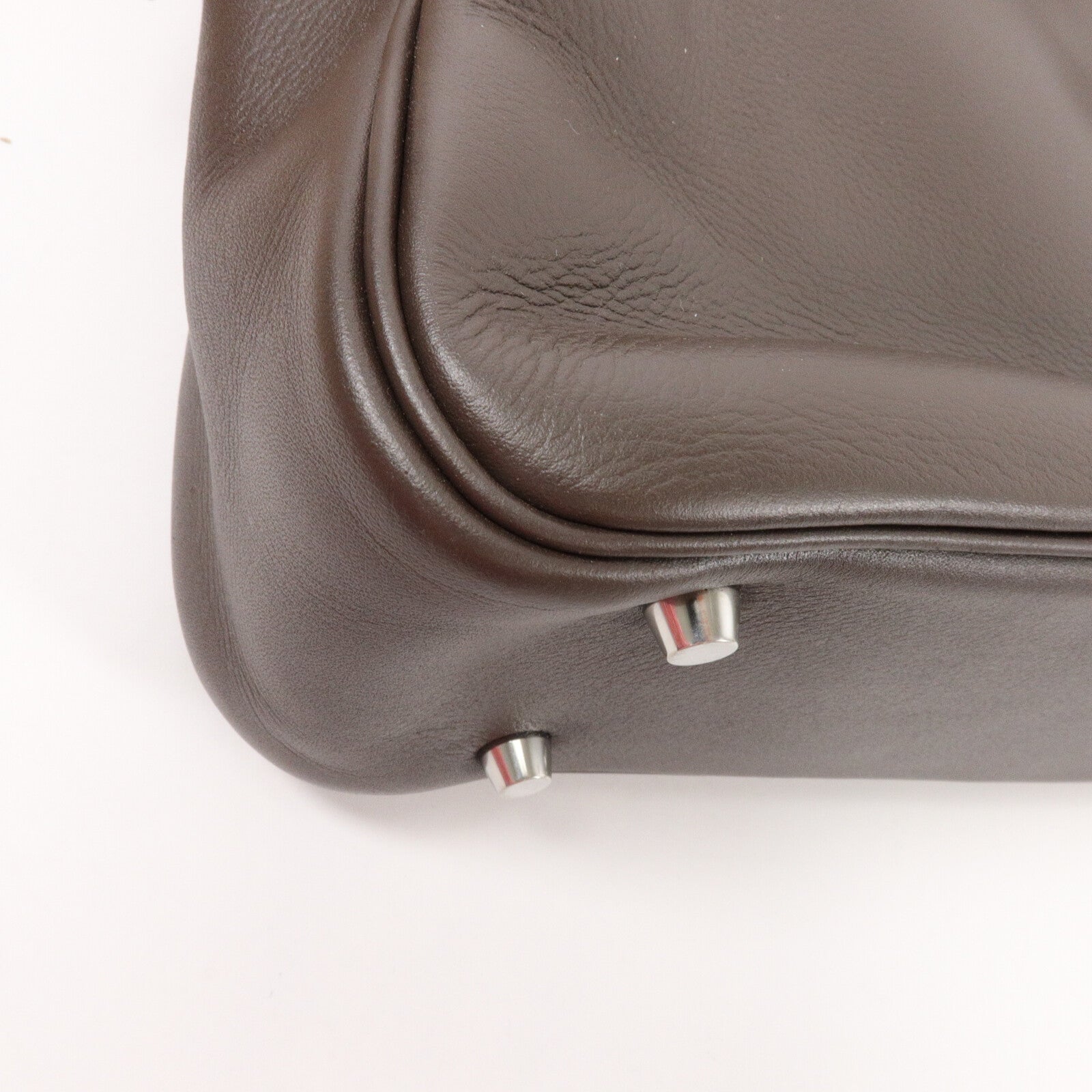 HERMES Evergrain皮革Plume Briefcase手挽袋Chocolate