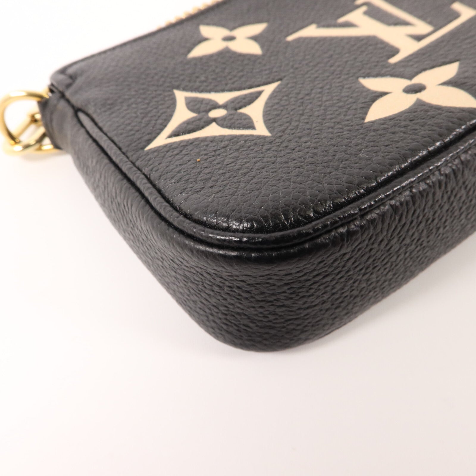 LOUIS VUITTON Monogram Empreinte Mini Pochette金扣鏈帶手挽袋