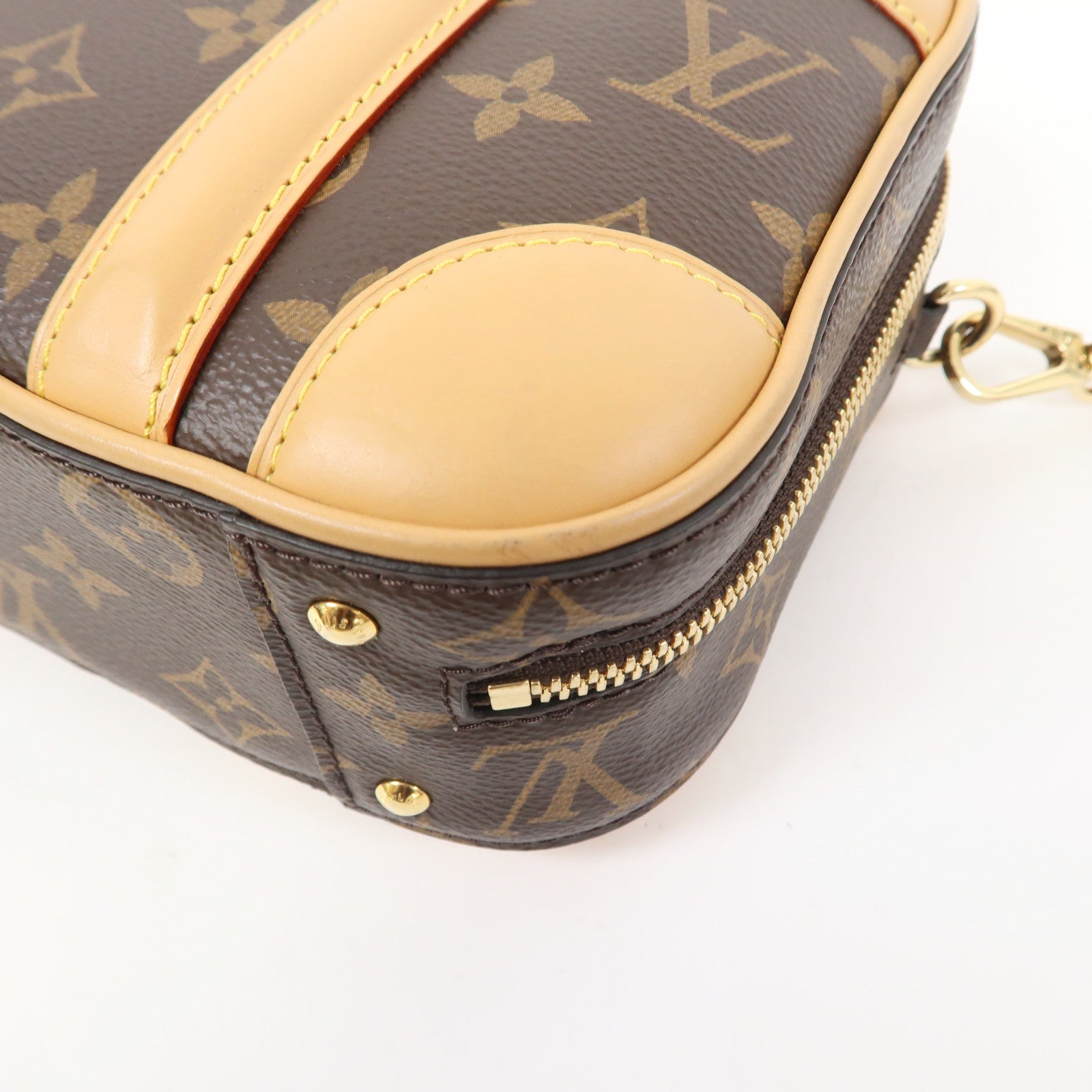LOUIS VUITTON Monogram Valisette BB金扣手挽肩背兩用袋啡色