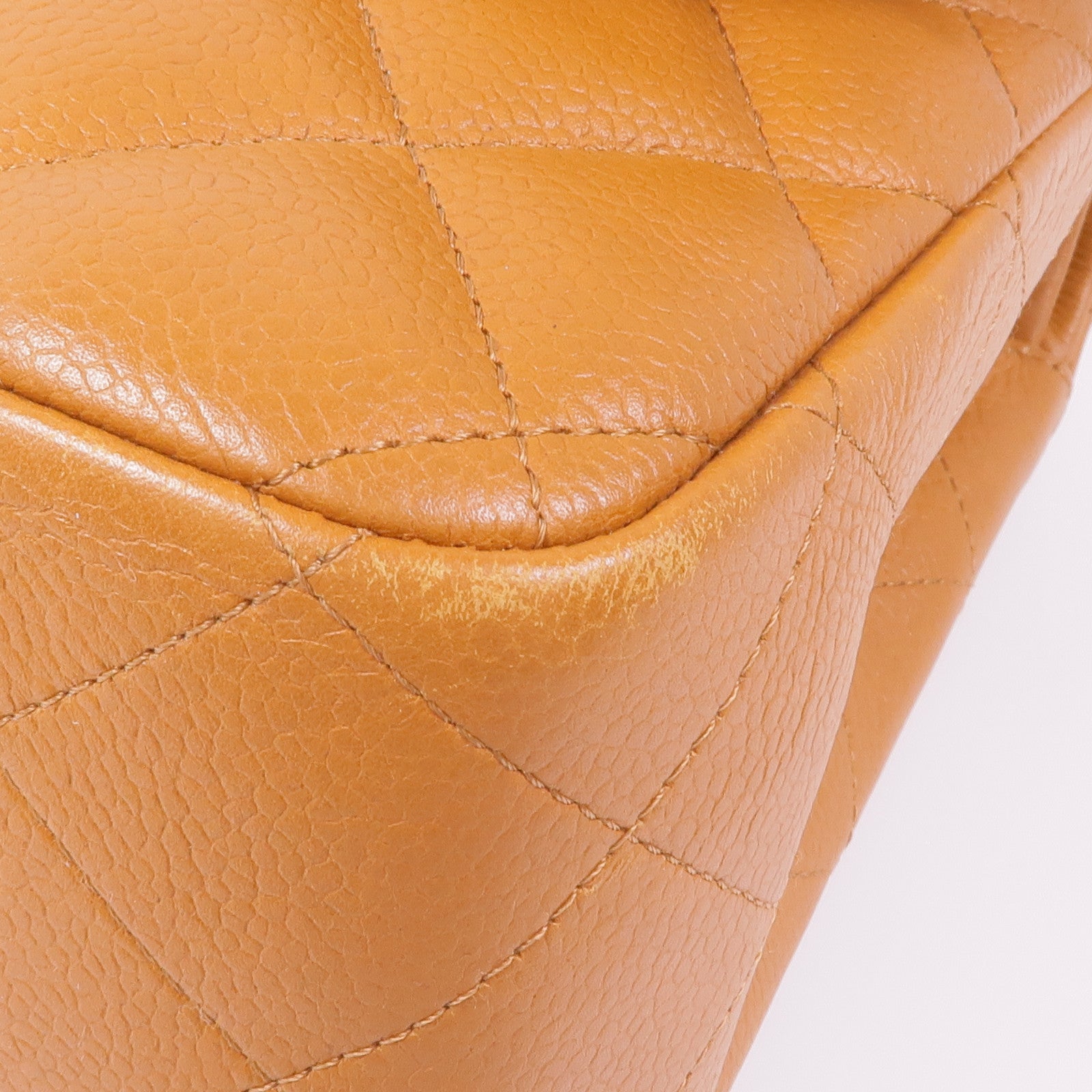 CHANEL 牛皮皮革Large Classic銀扣鏈帶肩背袋