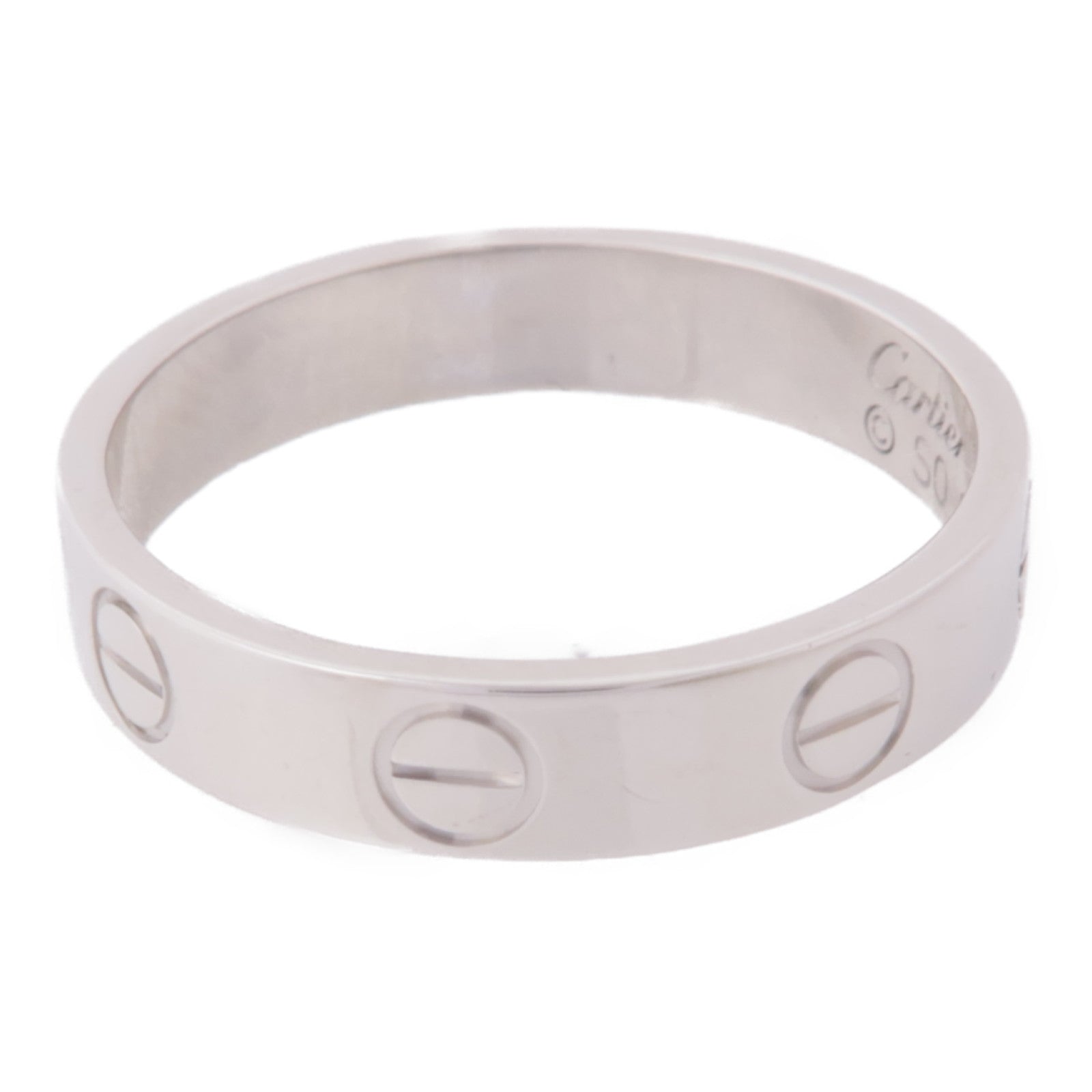 CARTIER 18K白金Love Ring戒指Cartier#50/US#5.25