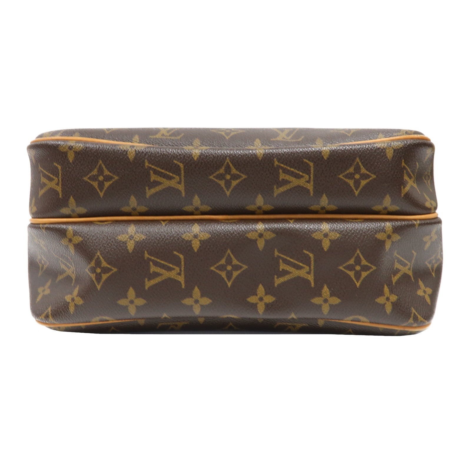LOUIS VUITTON Monogram Reporter PM金扣肩背袋啡色
