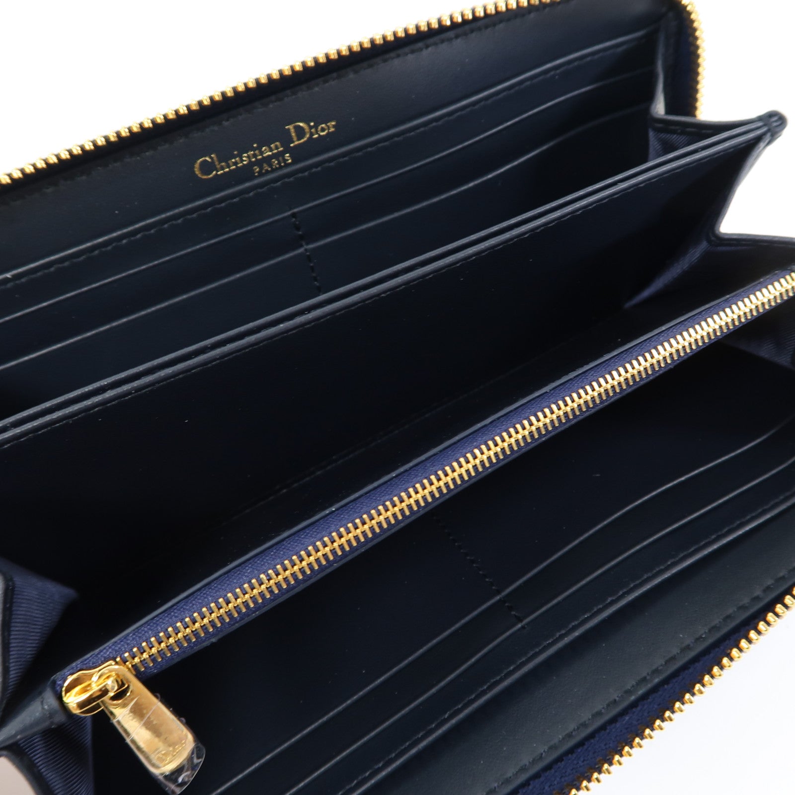 Dior 【激減優惠】帆布Zipper Long Wallet金扣長錢包藍色