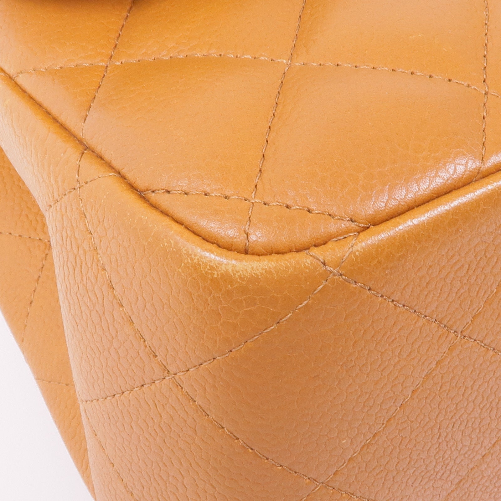 CHANEL 牛皮皮革Large Classic銀扣鏈帶肩背袋