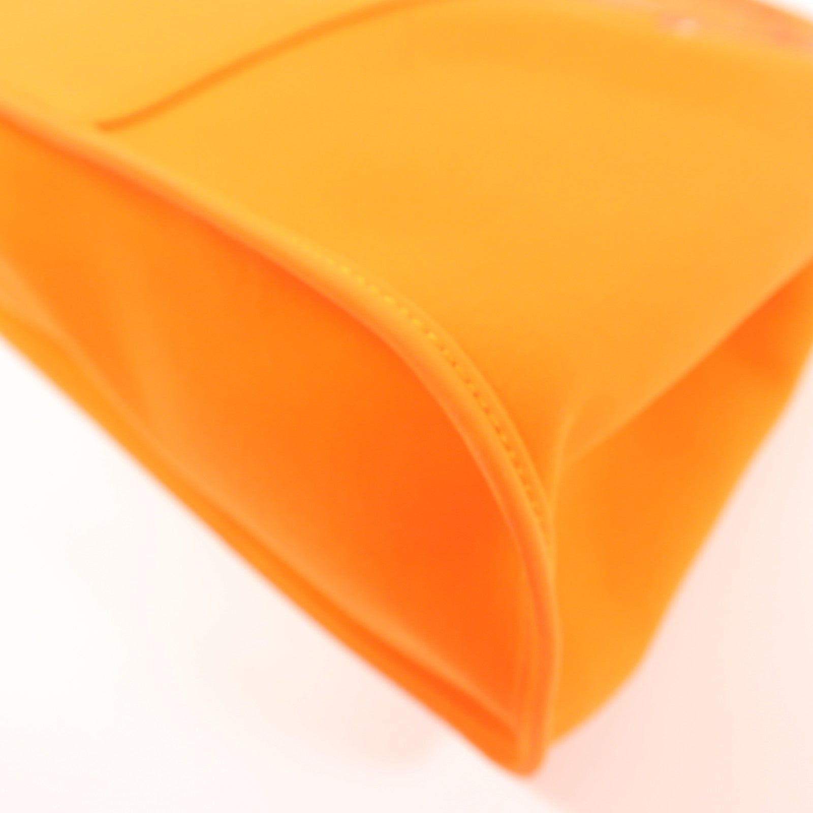HERMES 帆布Cabag銀扣手挽肩背兩用袋Orange
