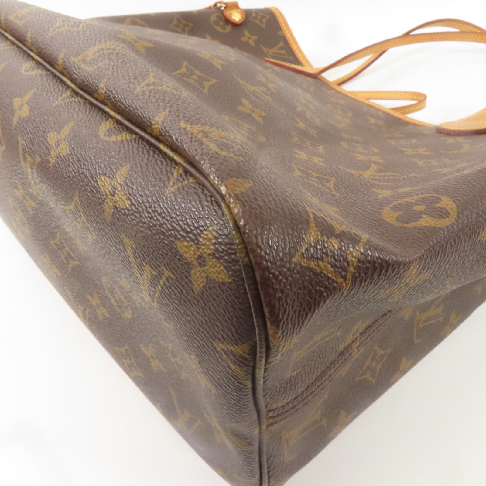 LOUIS VUITTON Monogram Neverfull MM金扣肩背袋手挽袋