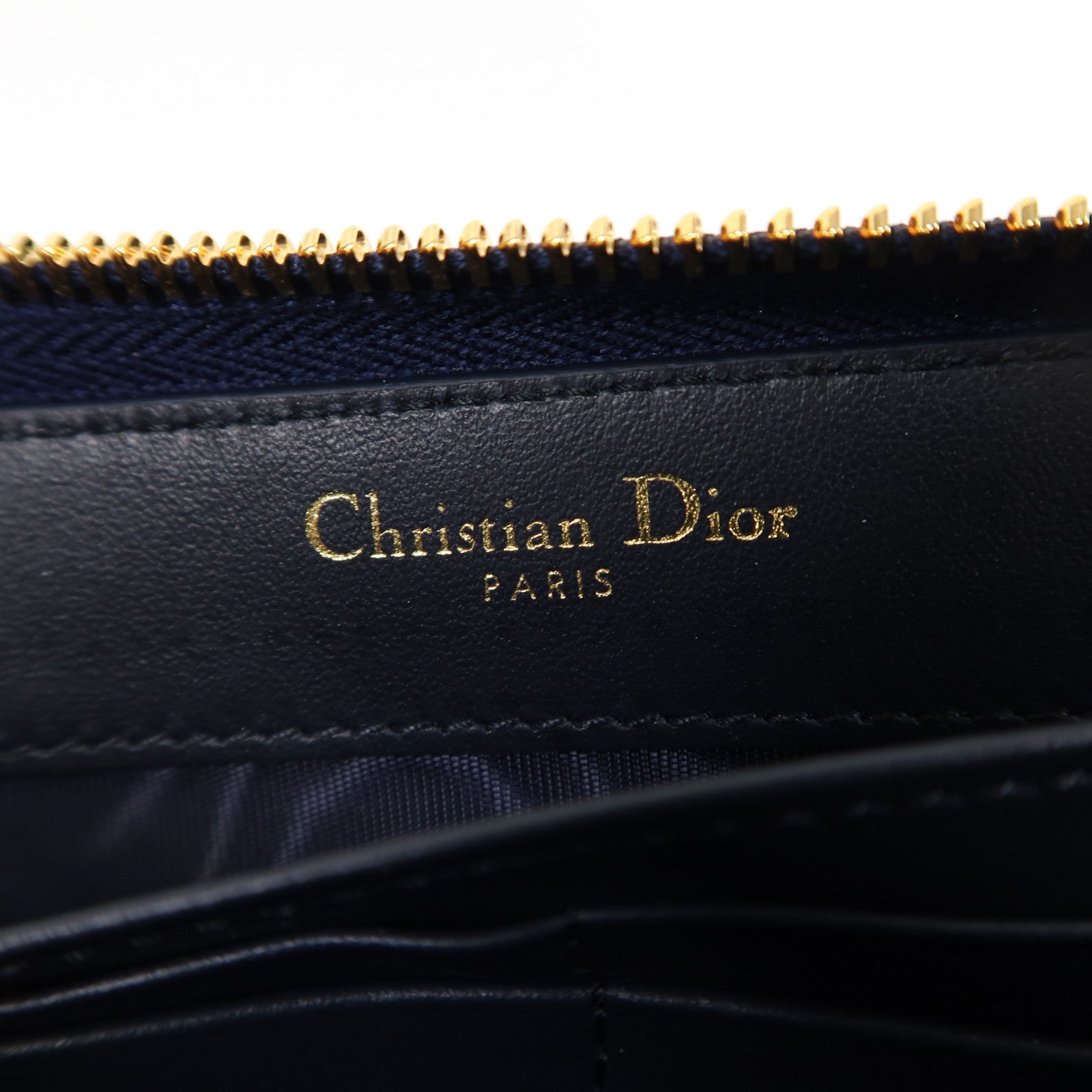 Dior 【激減優惠】帆布Zipper Long Wallet金扣長錢包藍色