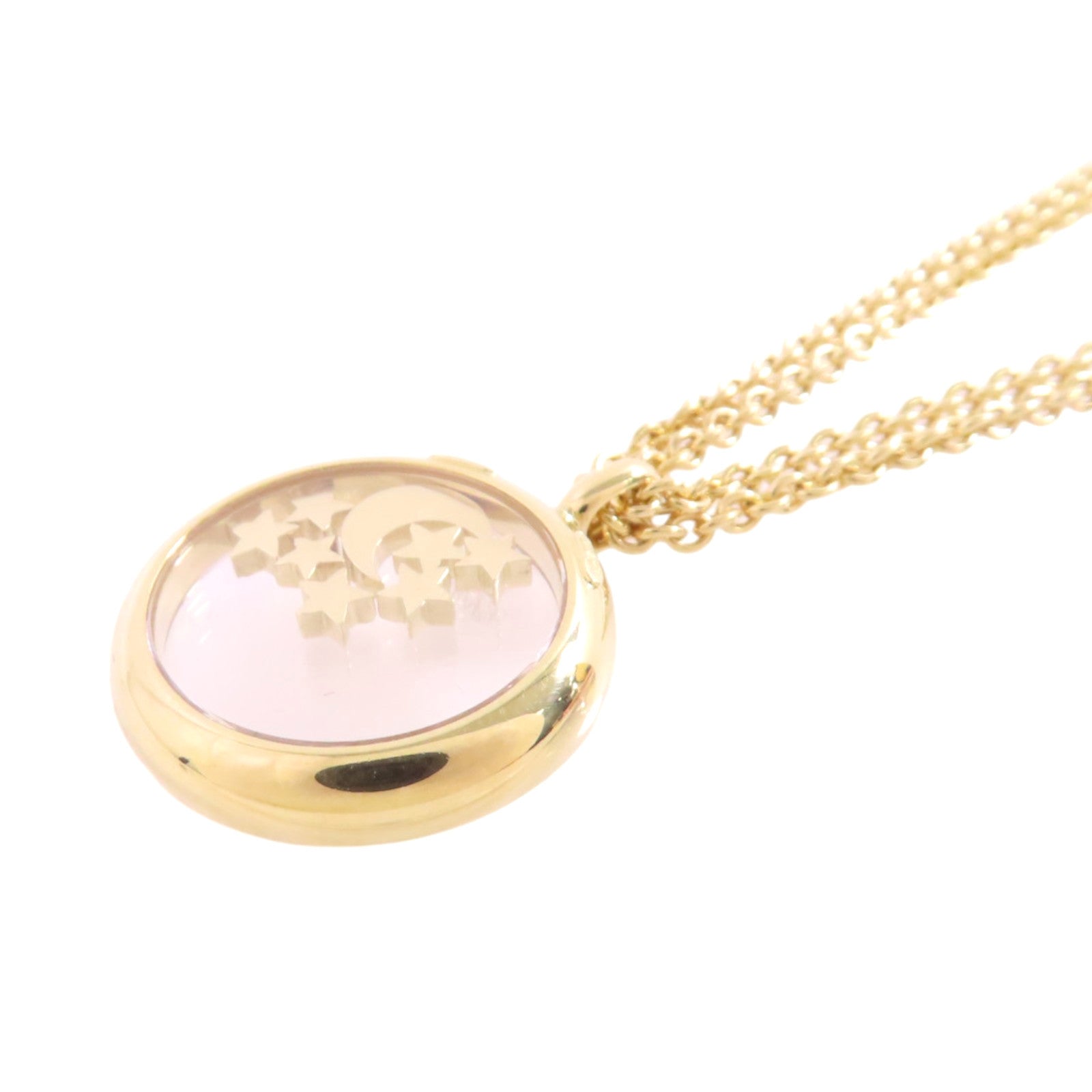 Chopard 18K黃金/鑽石Happy Diamonds Moon & Stars Necklace項鏈