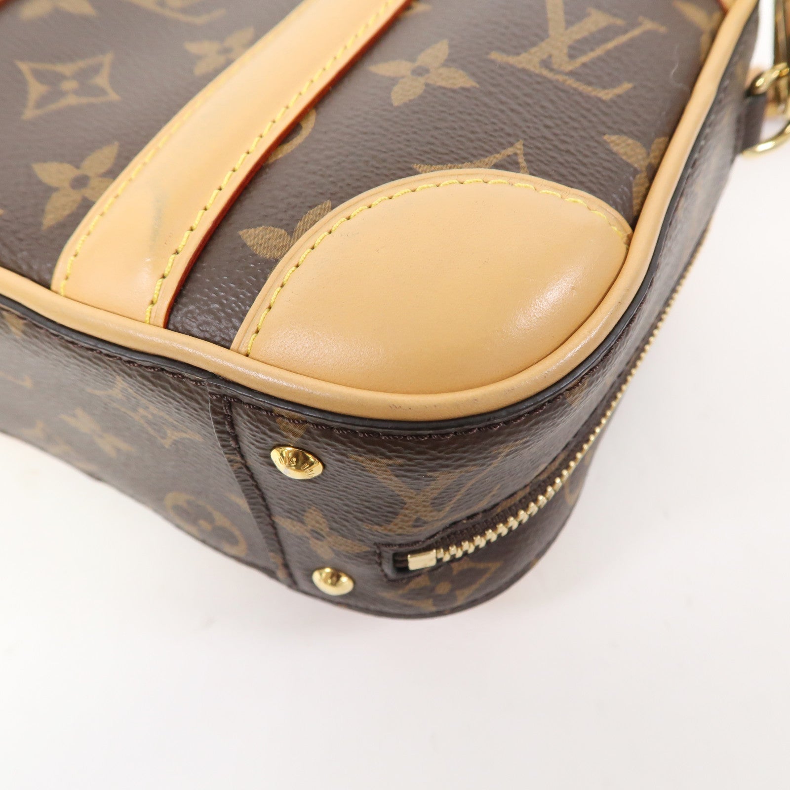 LOUIS VUITTON Monogram Valisette BB金扣手挽肩背兩用袋啡色
