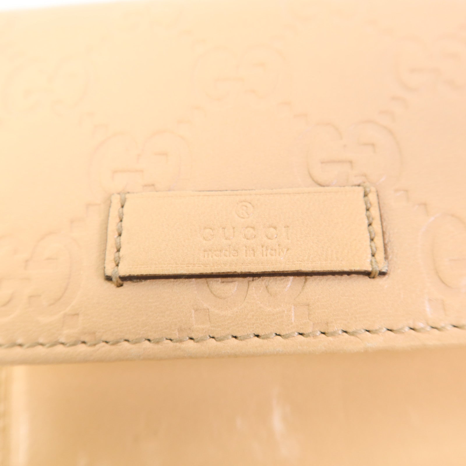 GUCCI 牛皮皮革Trifold Wallet金扣錢包