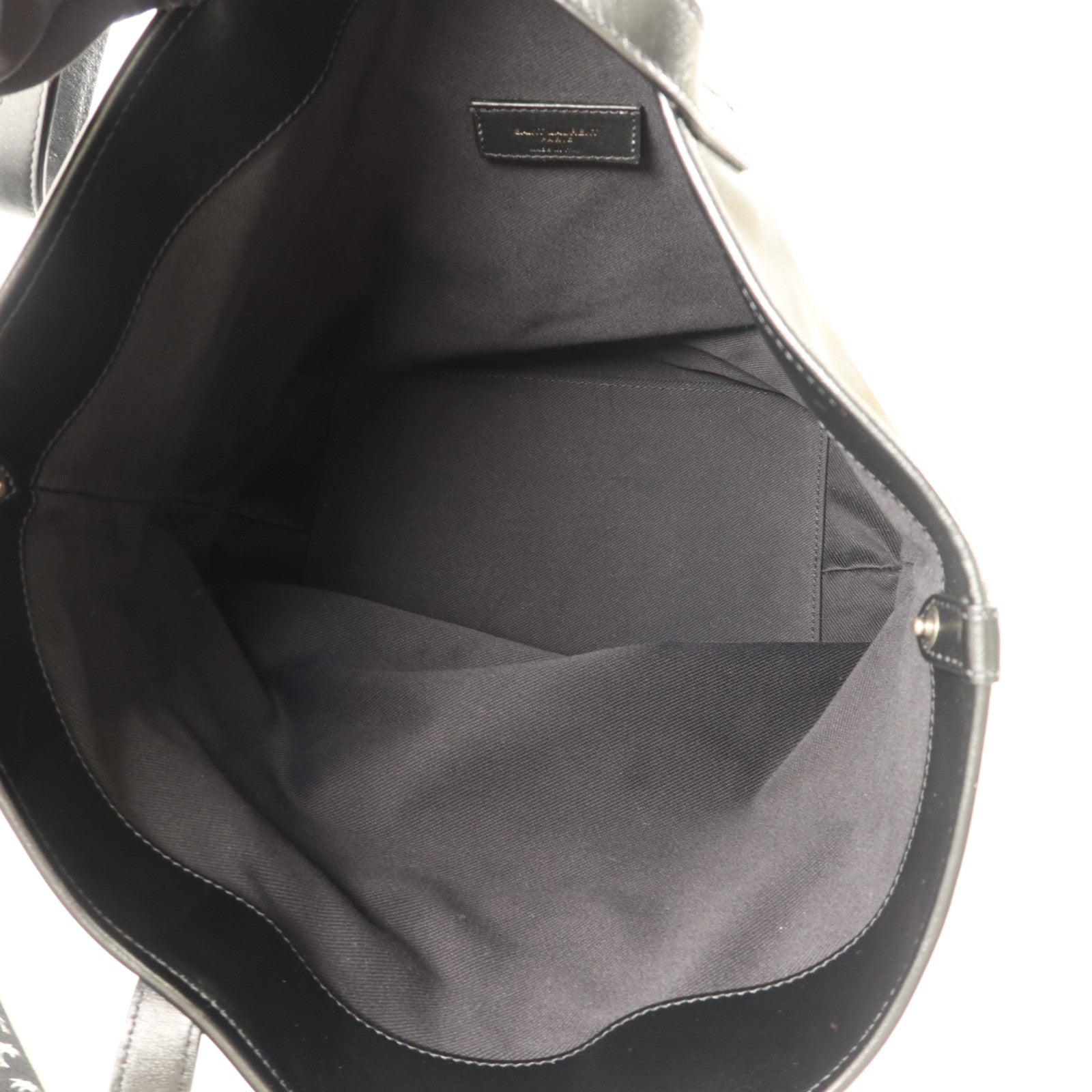 SAINT LAURENT 牛皮皮革/帆布Teddy Drawstring Tote Bag手挽袋