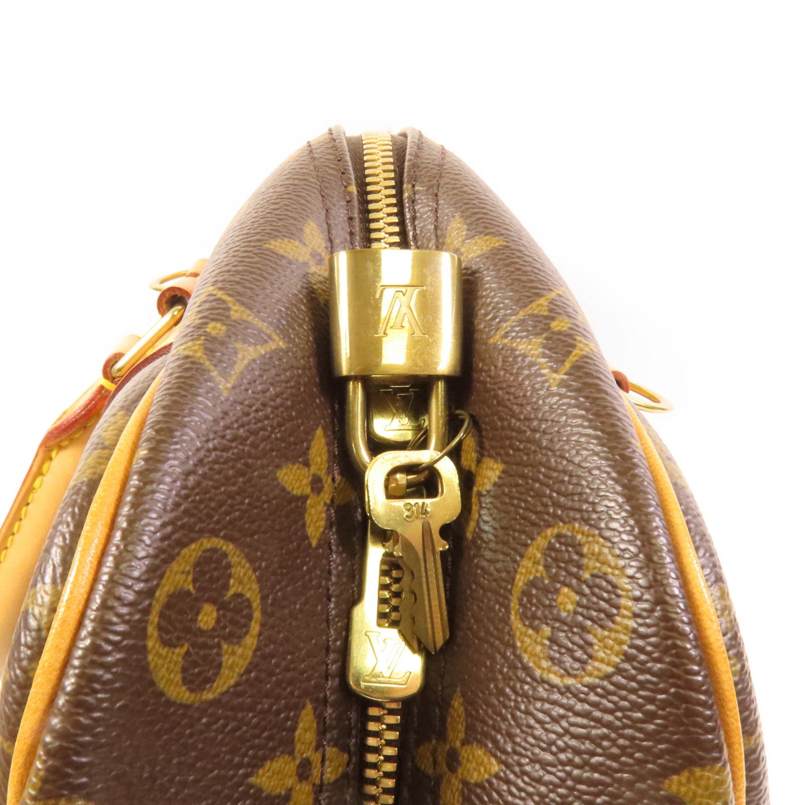 LOUIS VUITTON Monogram Deauville GM金扣手挽袋