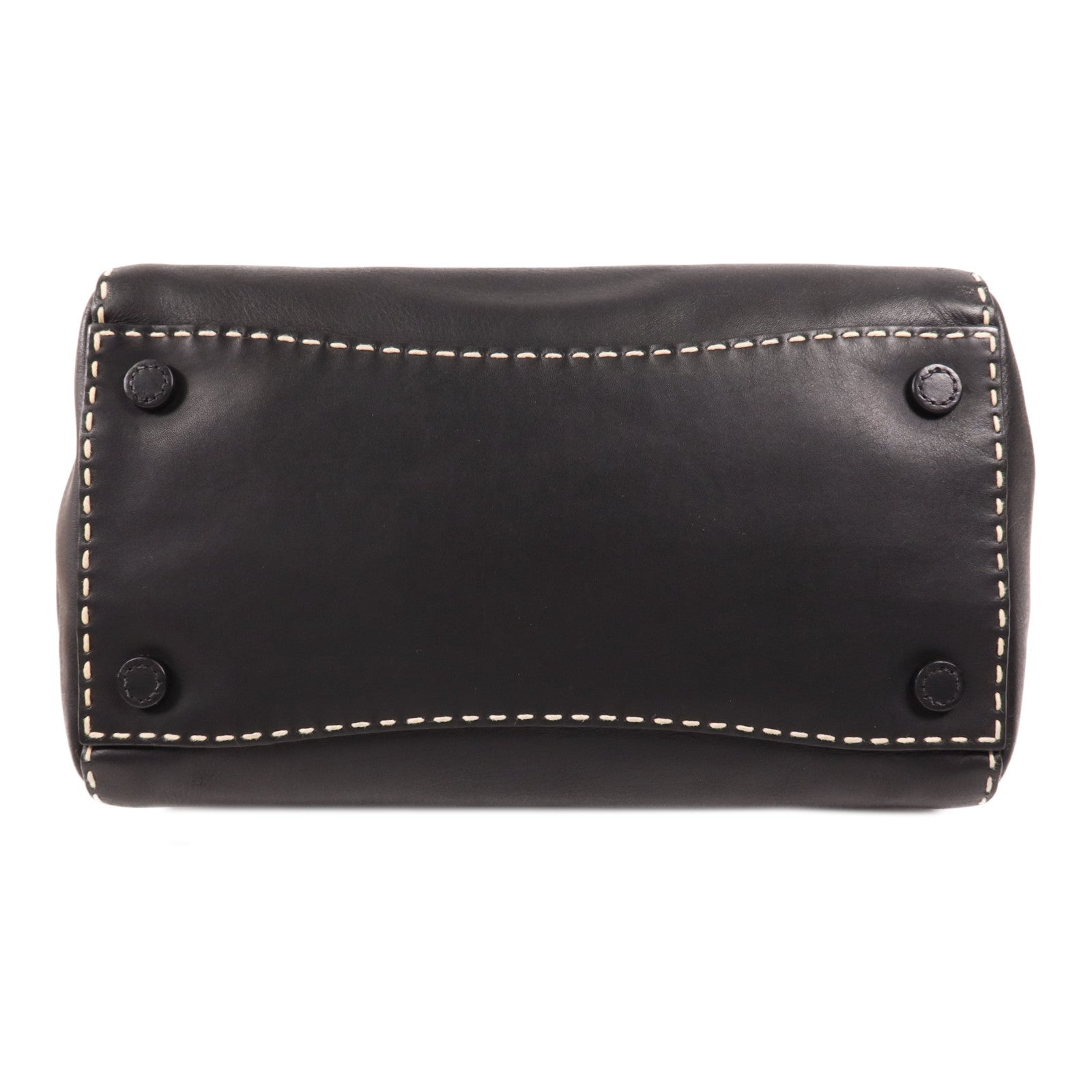 PRADA 牛皮皮革Hand Bag銀扣手挽肩背兩用袋