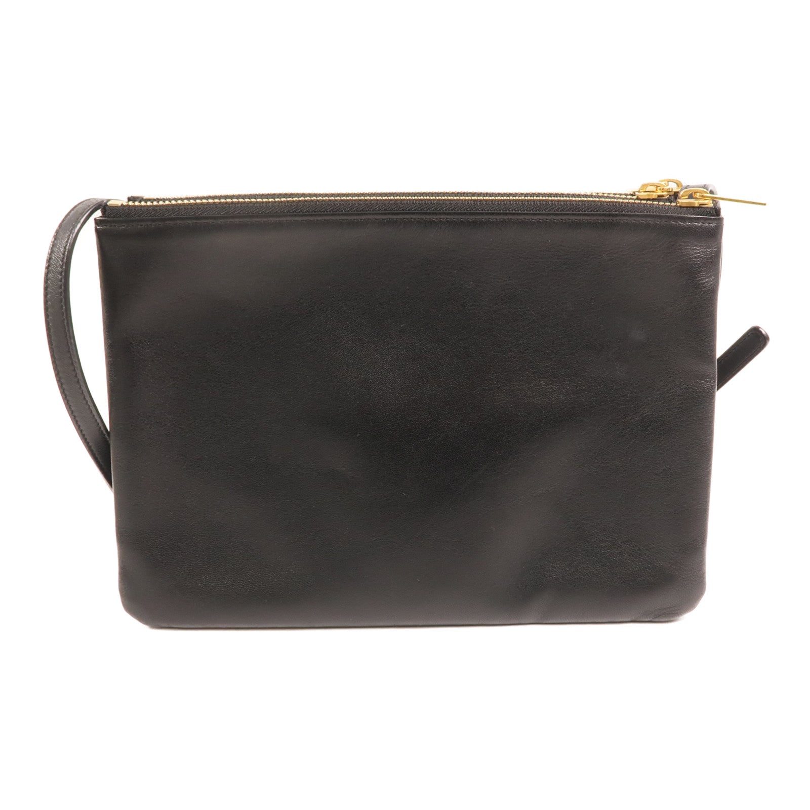CELINE 牛皮皮革Trio金扣肩背袋