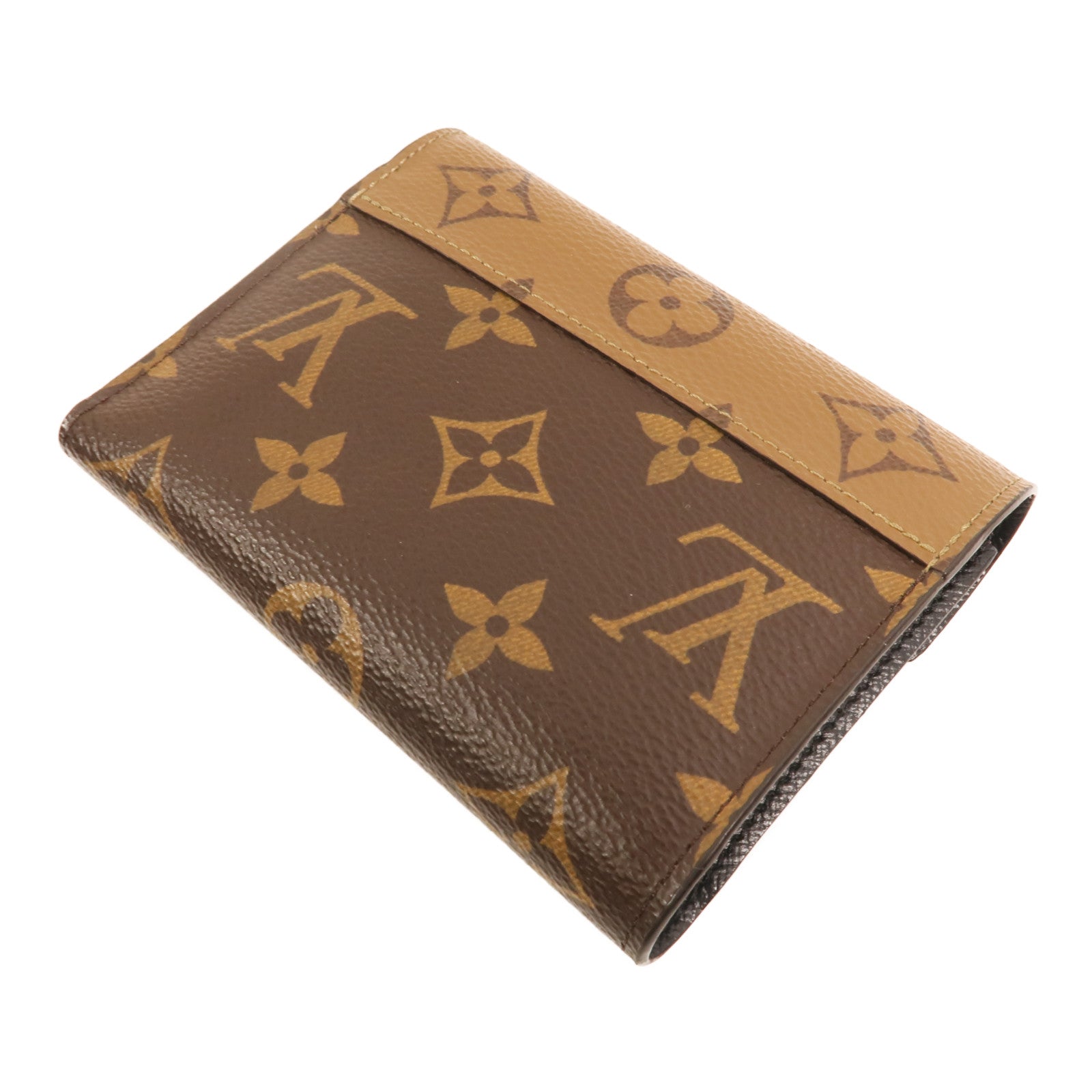 LOUIS VUITTON Monogram/Monogram Reverse Victorine Wallet金扣錢包棕色