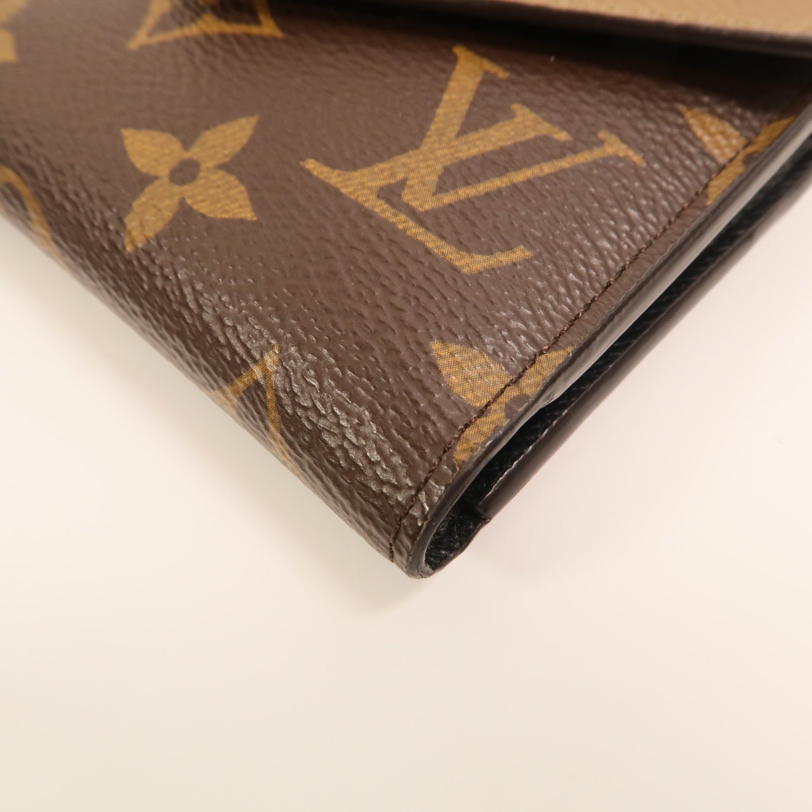 LOUIS VUITTON Monogram/Monogram Reverse Victorine Wallet金扣錢包棕色