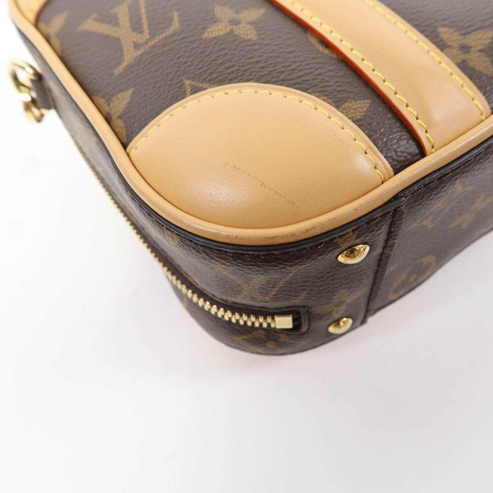 LOUIS VUITTON Monogram Valisette BB金扣手挽肩背兩用袋啡色