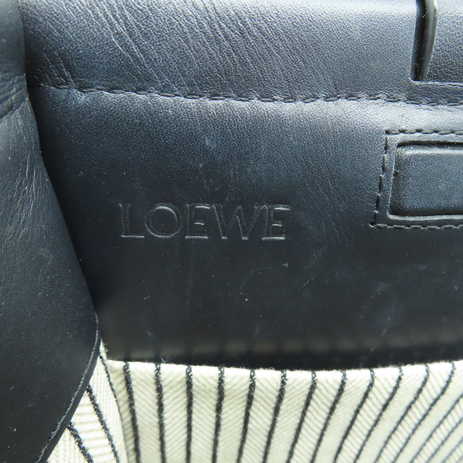 LOEWE 【清倉大減價】帆布Cushion Tote Bag肩背袋米色/黑色