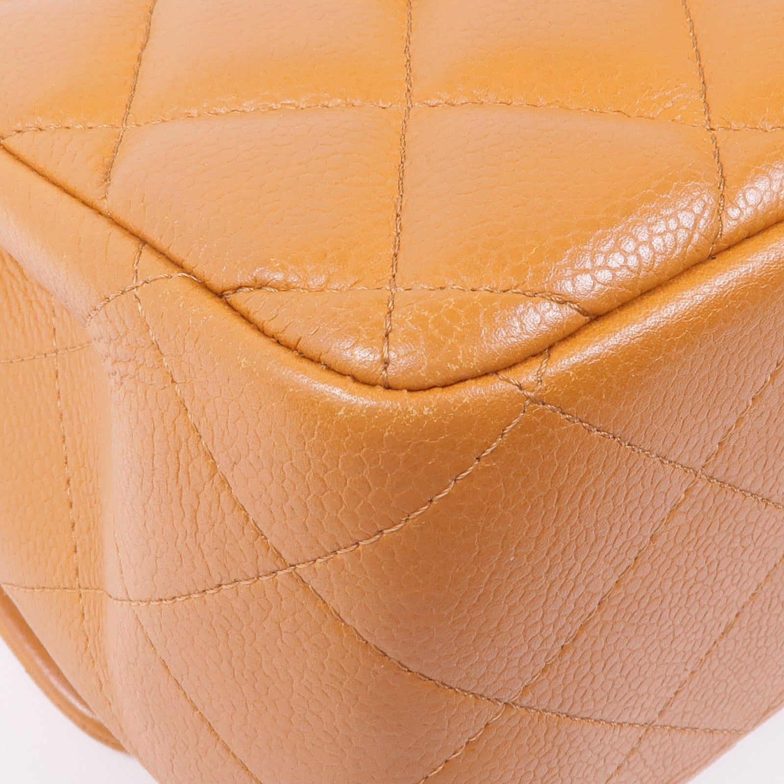 CHANEL 牛皮皮革Large Classic銀扣鏈帶肩背袋