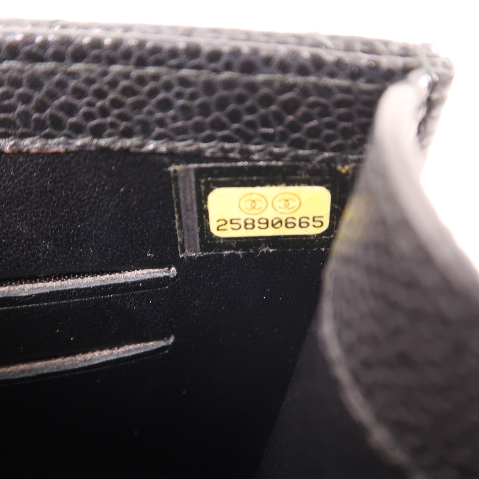 CHANEL 牛皮皮革Phone Chain Shoulder金扣肩背袋黑色