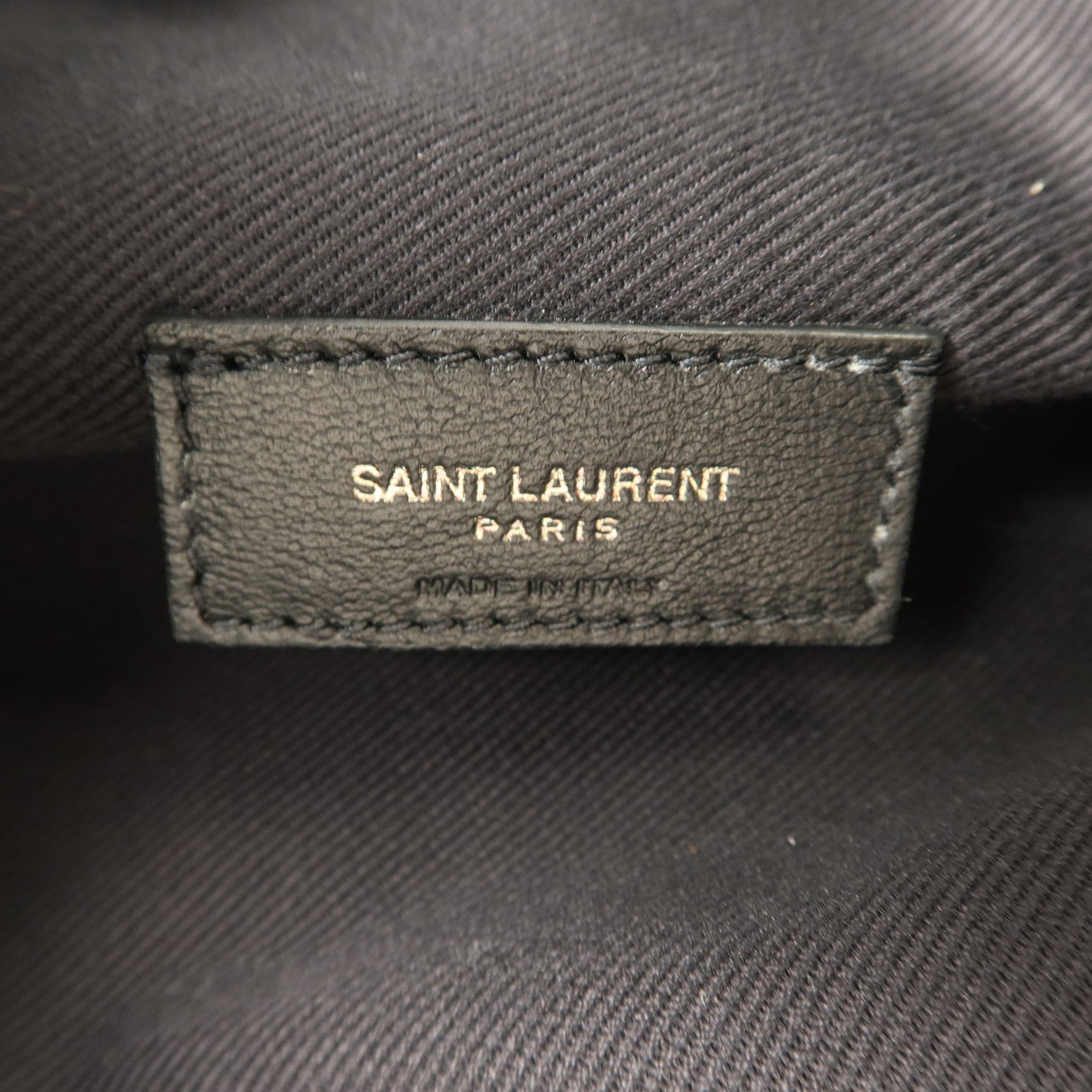 SAINT LAURENT 牛皮皮革/帆布Teddy Drawstring Tote Bag手挽袋