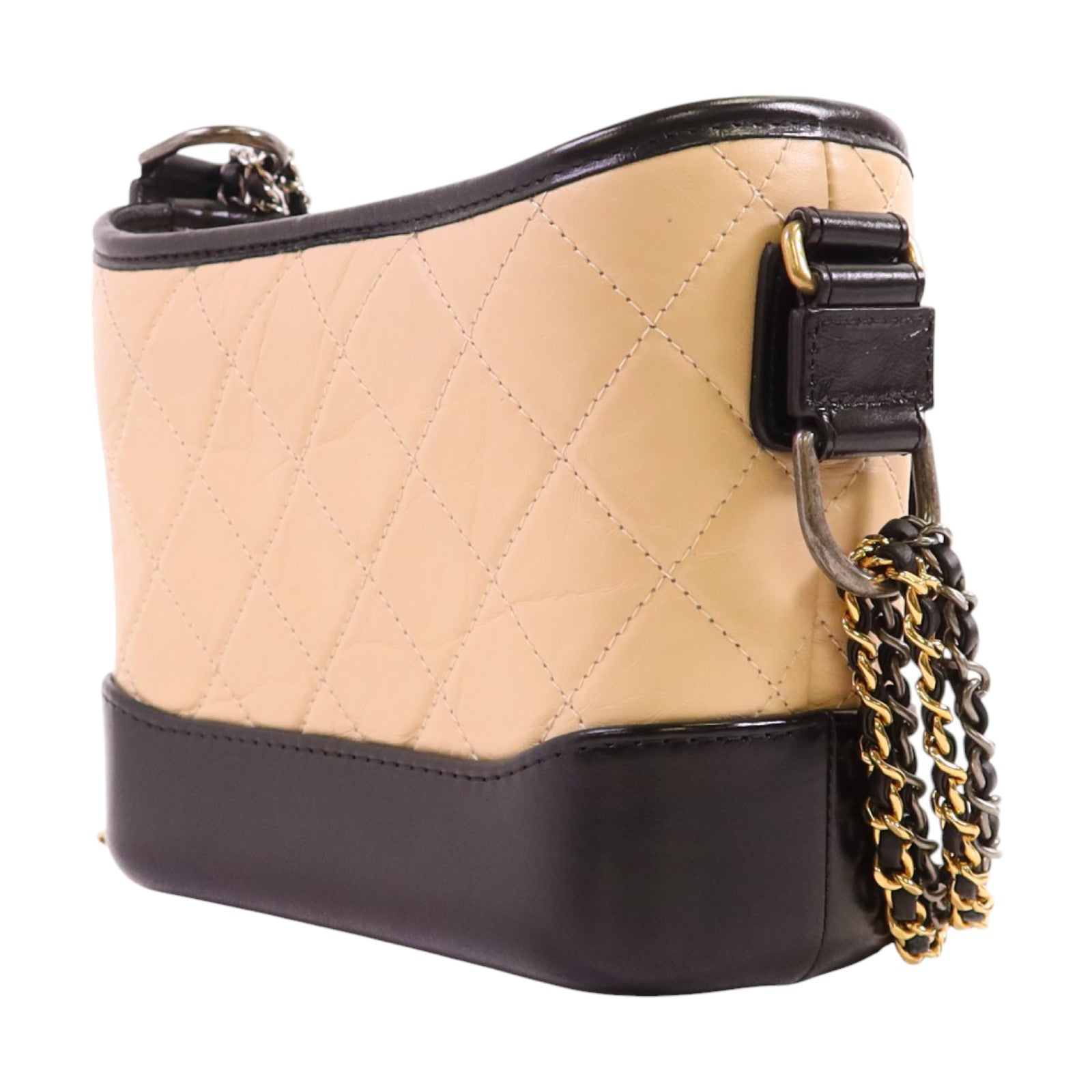 CHANEL 牛皮皮革Gabrielle Small金扣鏈帶肩背袋