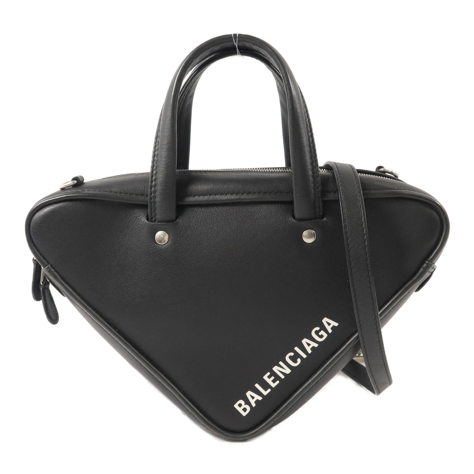 BALENCIAGA 牛皮皮革Triangle Duffle XS手挽肩背兩用袋
