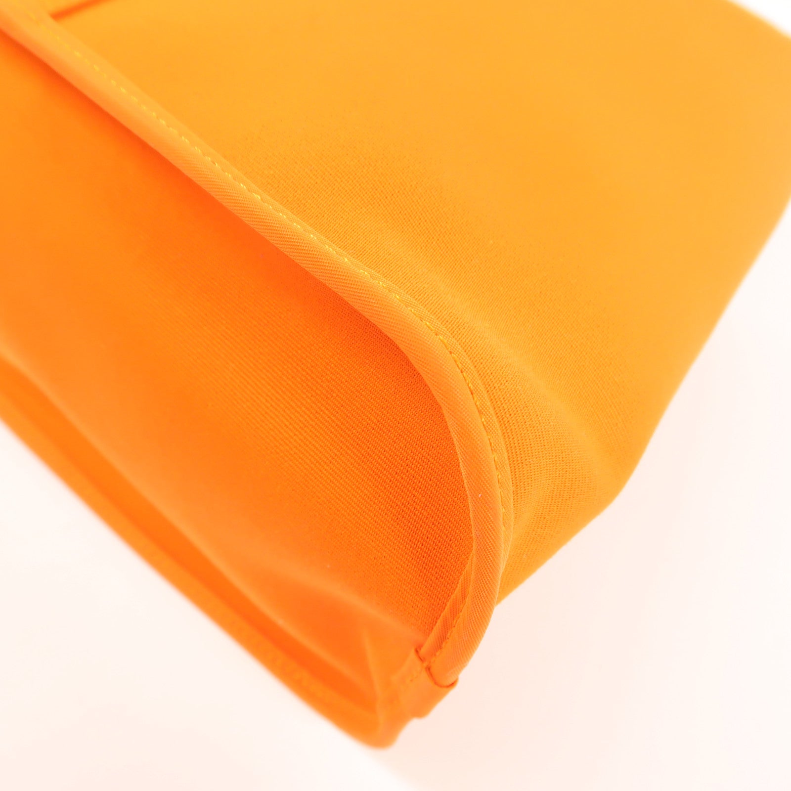 HERMES 帆布Cabag銀扣手挽肩背兩用袋Orange