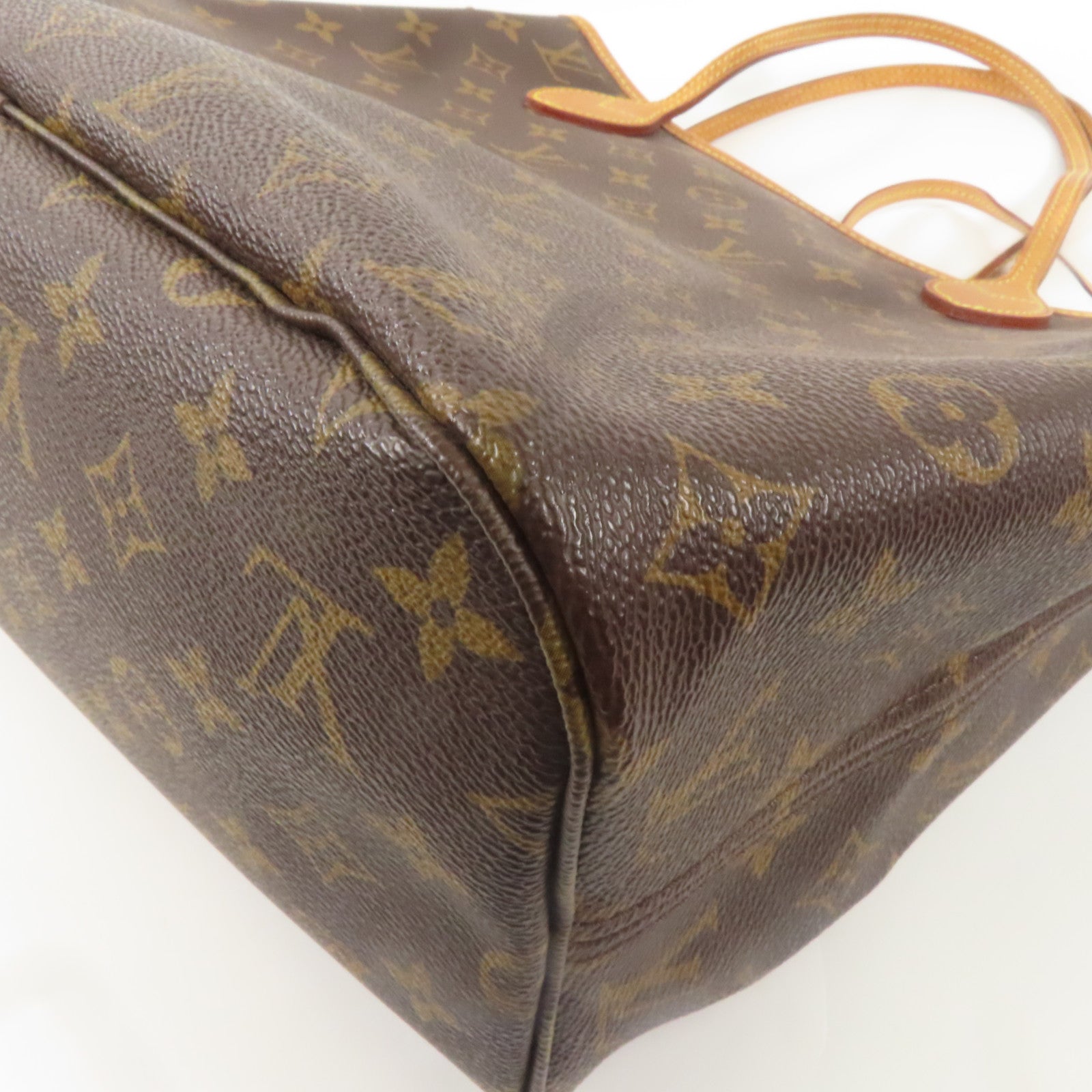 LOUIS VUITTON Monogram Neverfull MM金扣肩背袋手挽袋