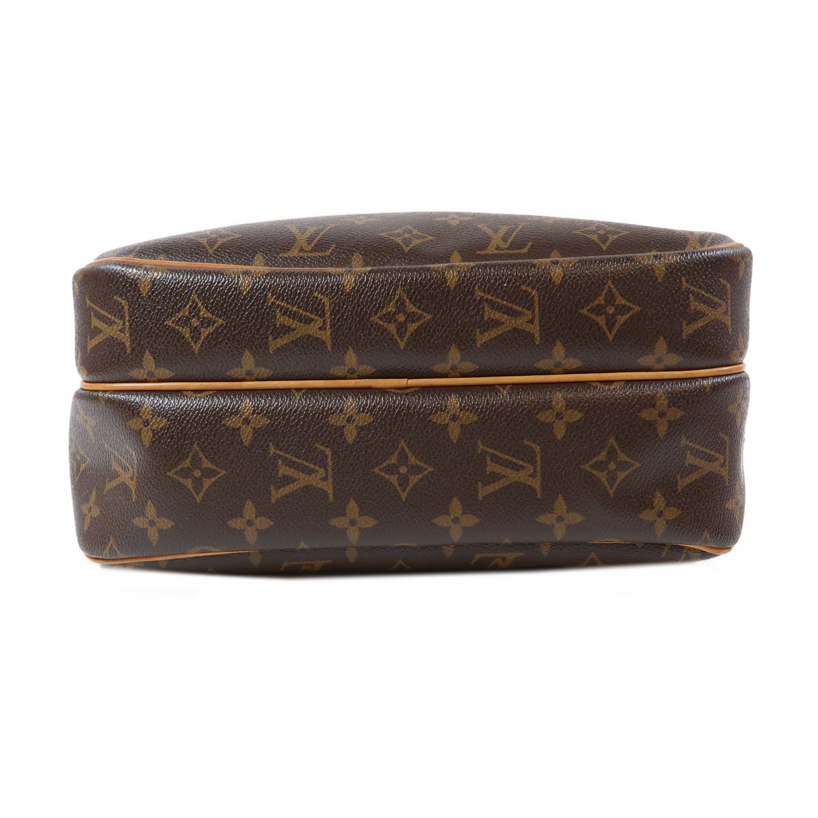 LOUIS VUITTON Monogram Reporter PM金扣肩背袋啡色