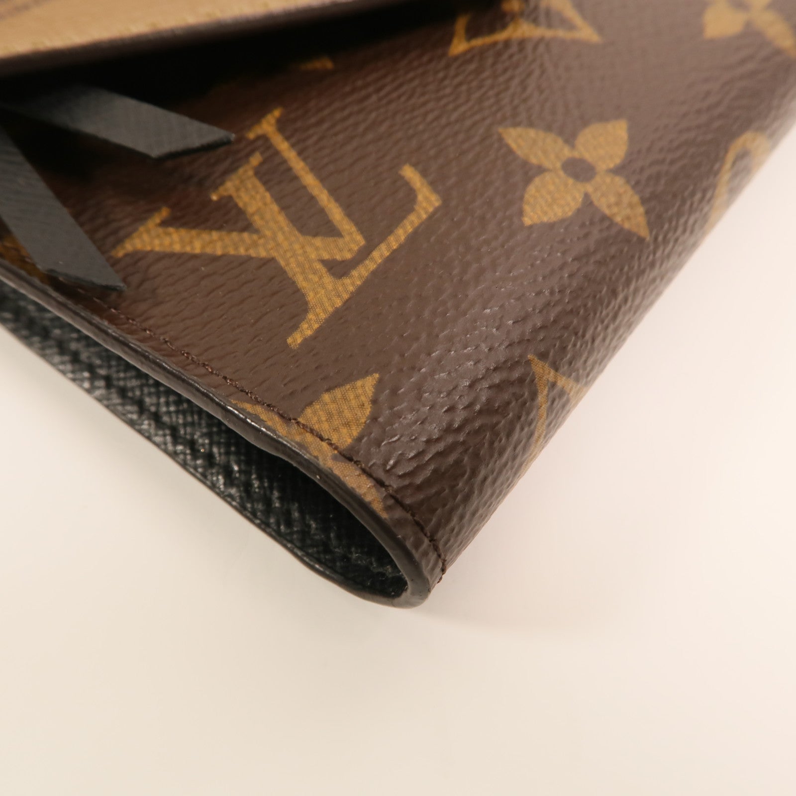 LOUIS VUITTON Monogram/Monogram Reverse Victorine Wallet金扣錢包棕色