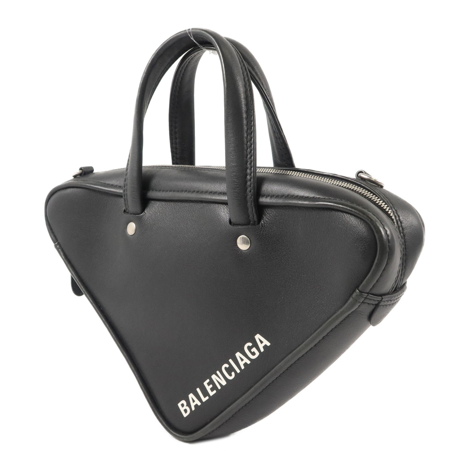 BALENCIAGA 牛皮皮革Triangle Duffle XS手挽肩背兩用袋