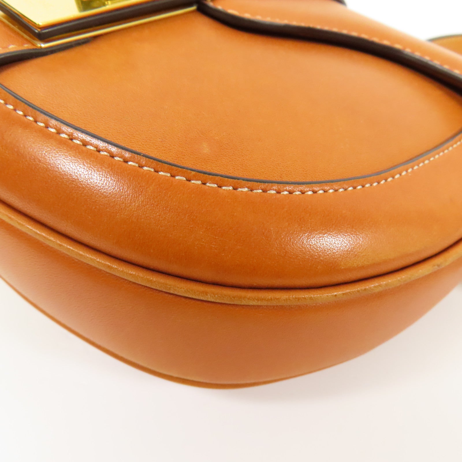 CELINE 牛皮皮革Besace 金扣肩背袋