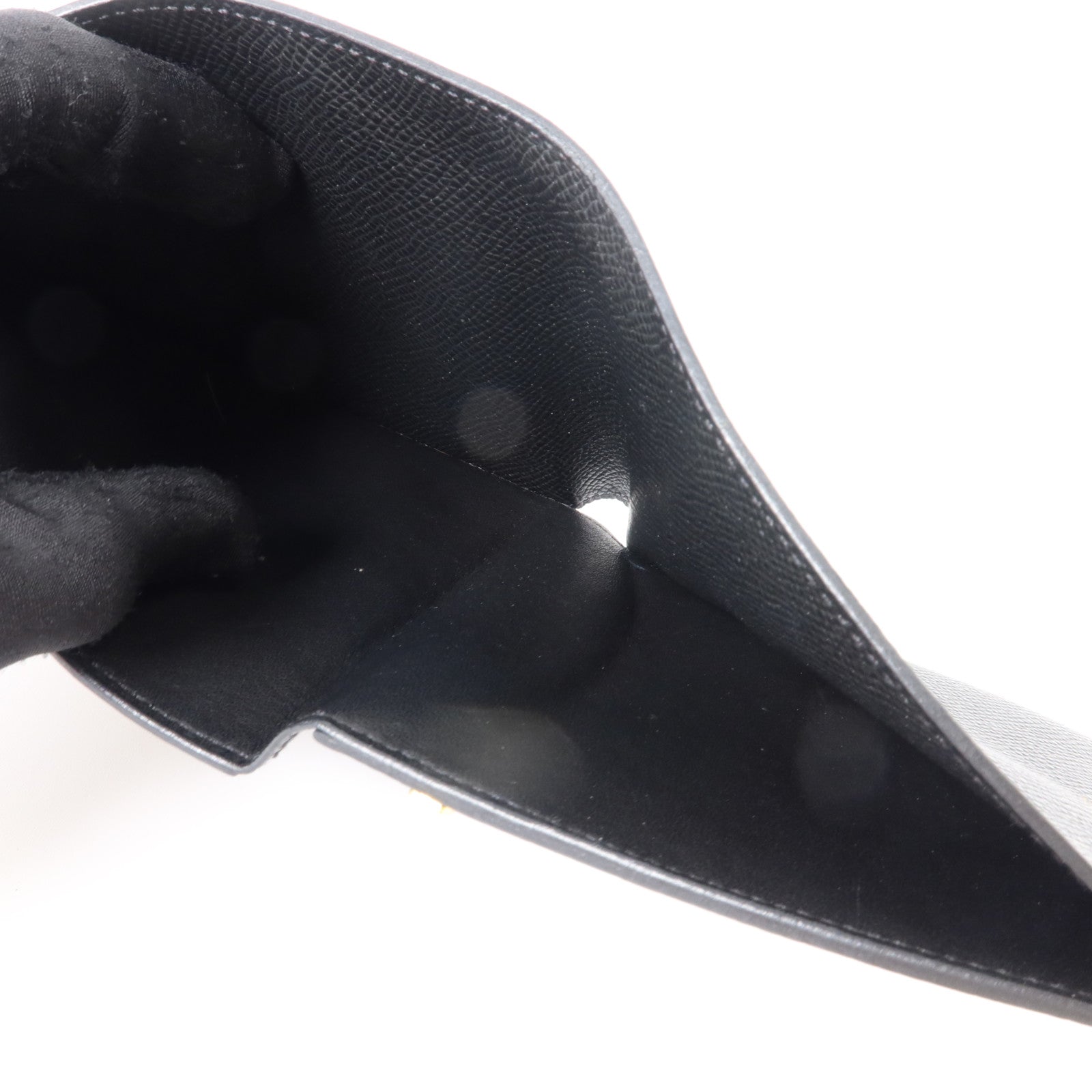 HERMES Epsom皮革Clic 12 Wallet金扣錢包Noir