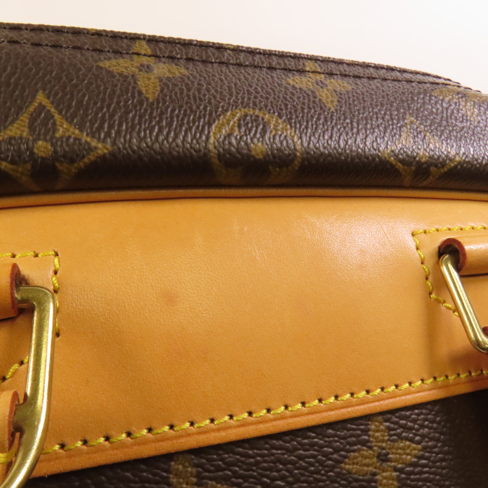 LOUIS VUITTON Monogram Deauville GM金扣手挽袋