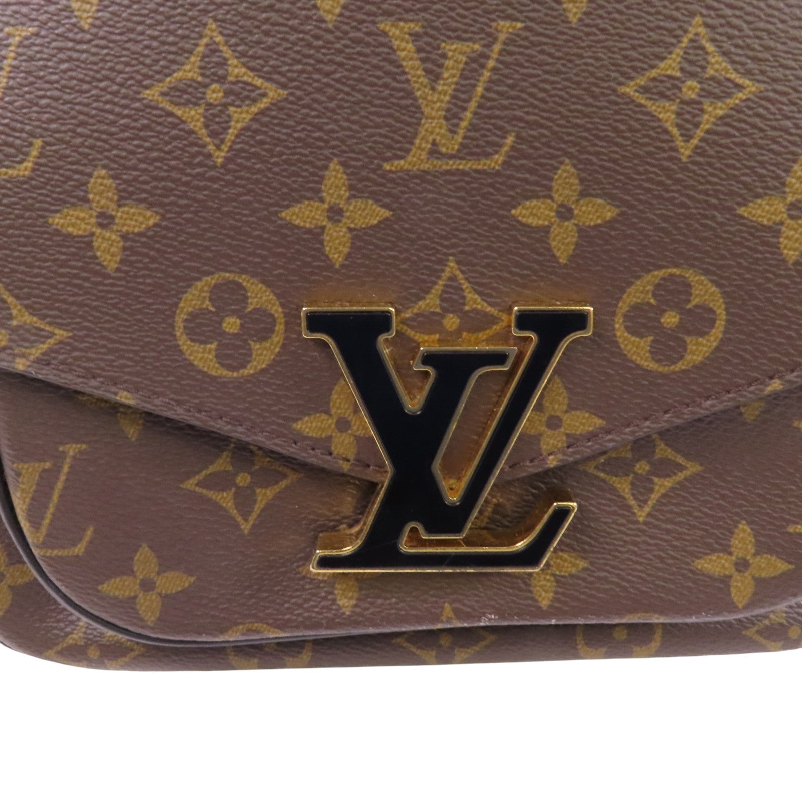 LOUIS VUITTON Monogram Passy銀扣鏈帶肩背袋