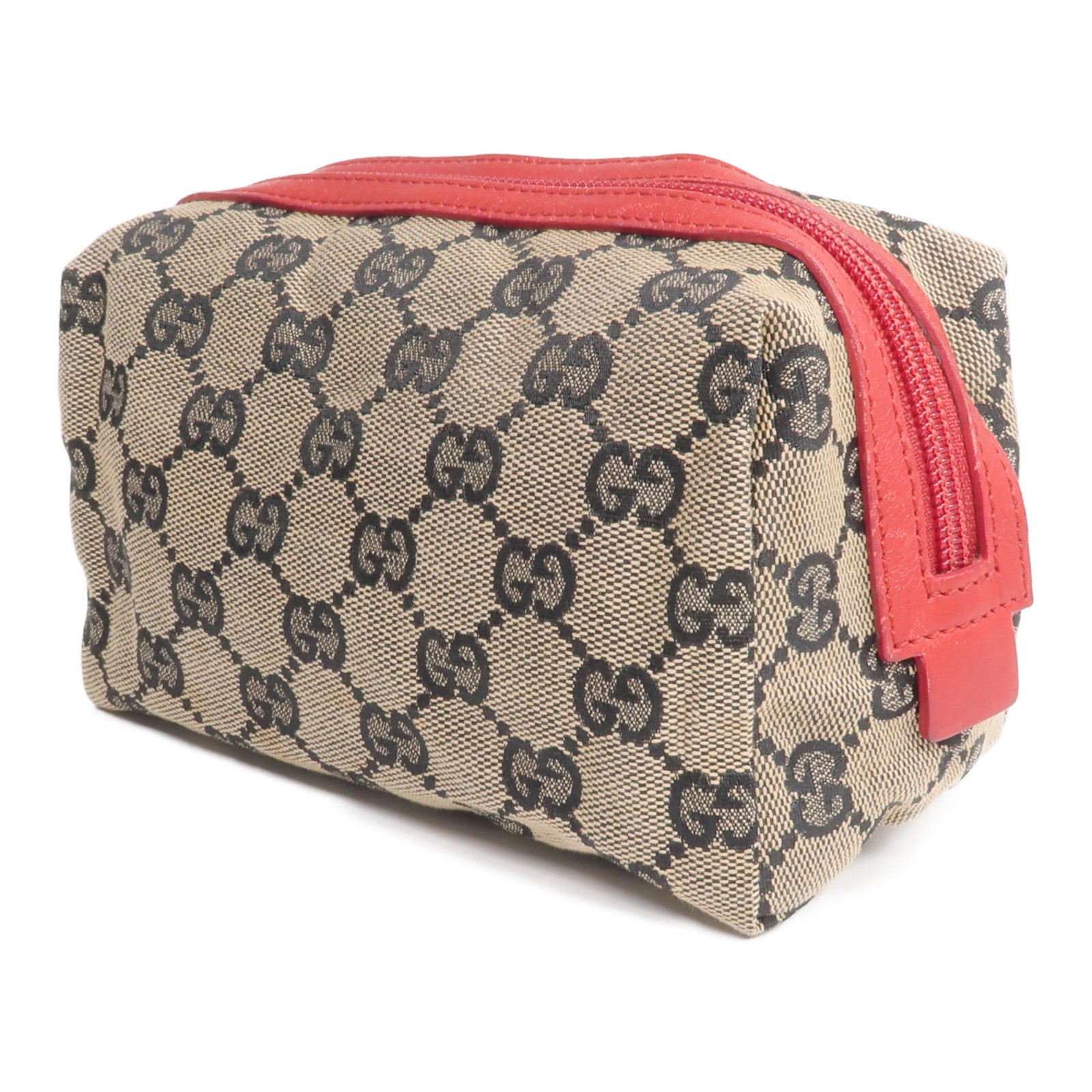 GUCCI 帆布Cosmetic Pouch金扣化妝袋