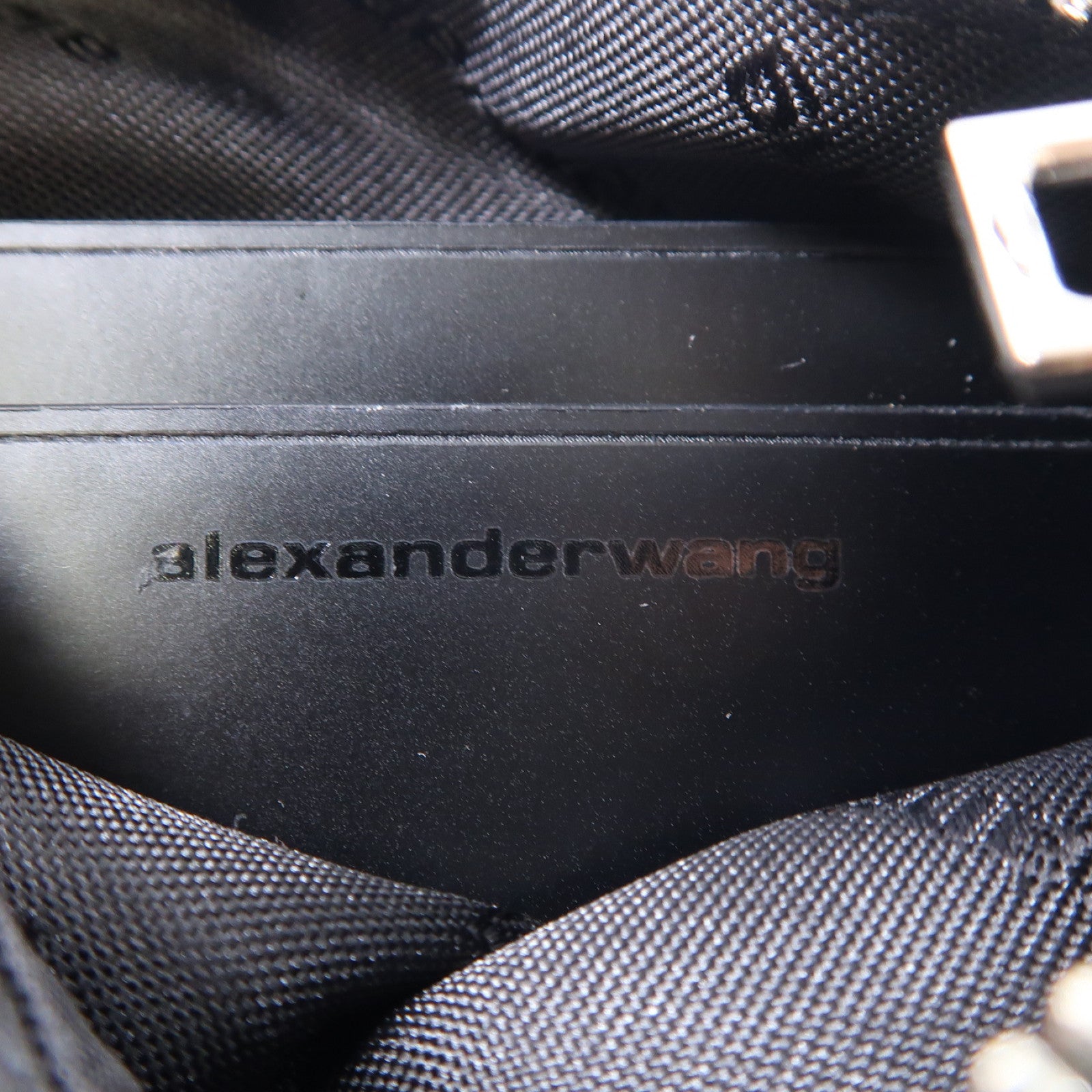 alexanderwang 帆布/水晶Alexander Wang Pouch銀扣手挽袋黑色/藍色