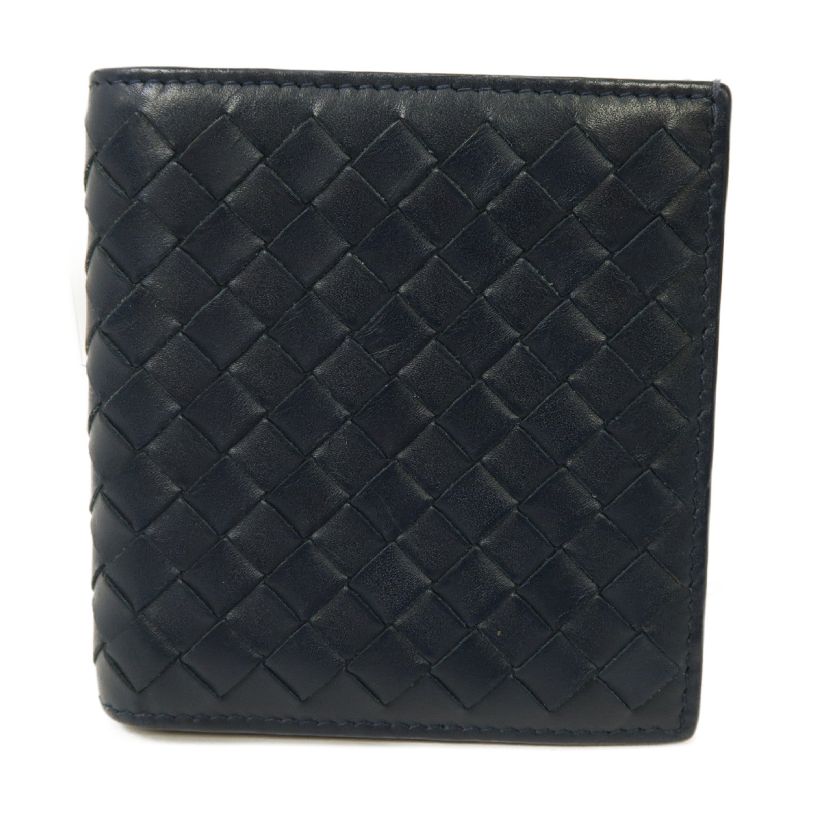 BOTTEGA VENETA 織紋皮革Wallet錢包深藍色