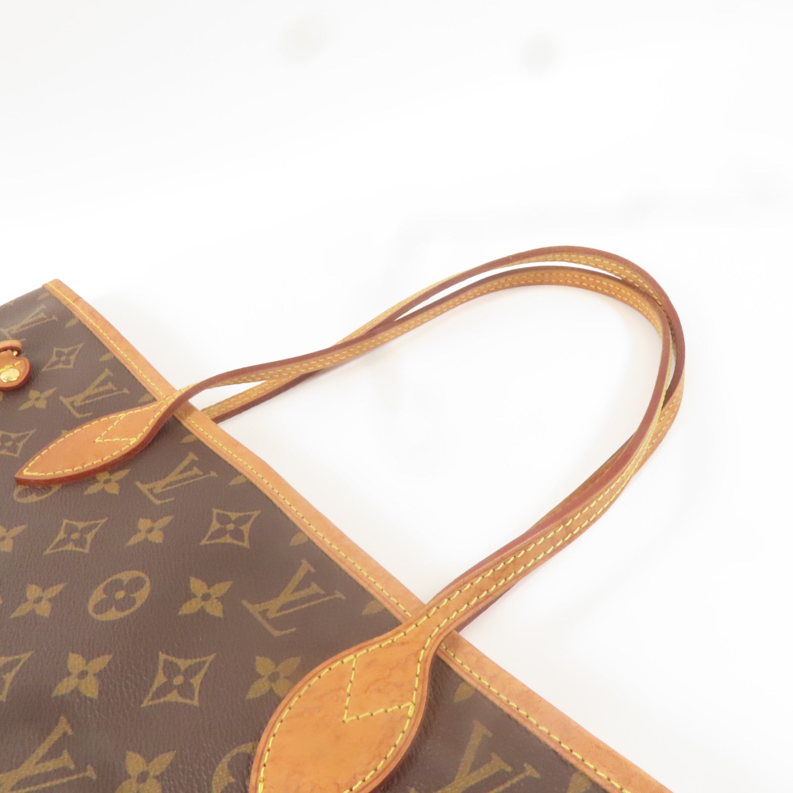 LOUIS VUITTON Monogram Neverfull MM金扣肩背袋手挽袋