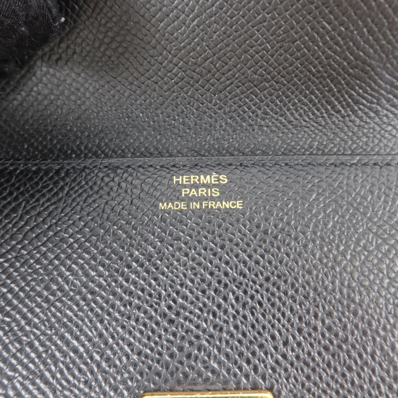 HERMES Epsom皮革Clic 12 Wallet金扣錢包Noir