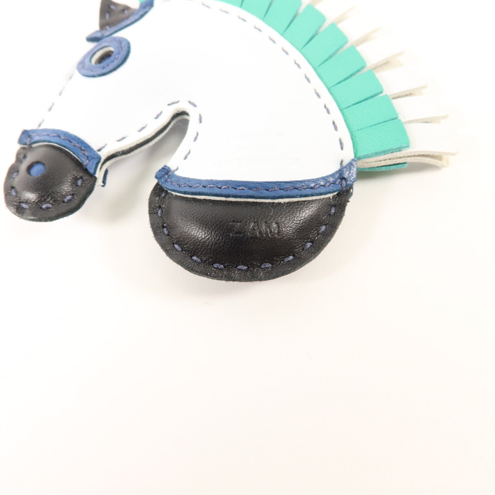 HERMES Milo皮革Geegee Camail掛飾Noir/Bleu de Malte/Menthe/Bleu Brume