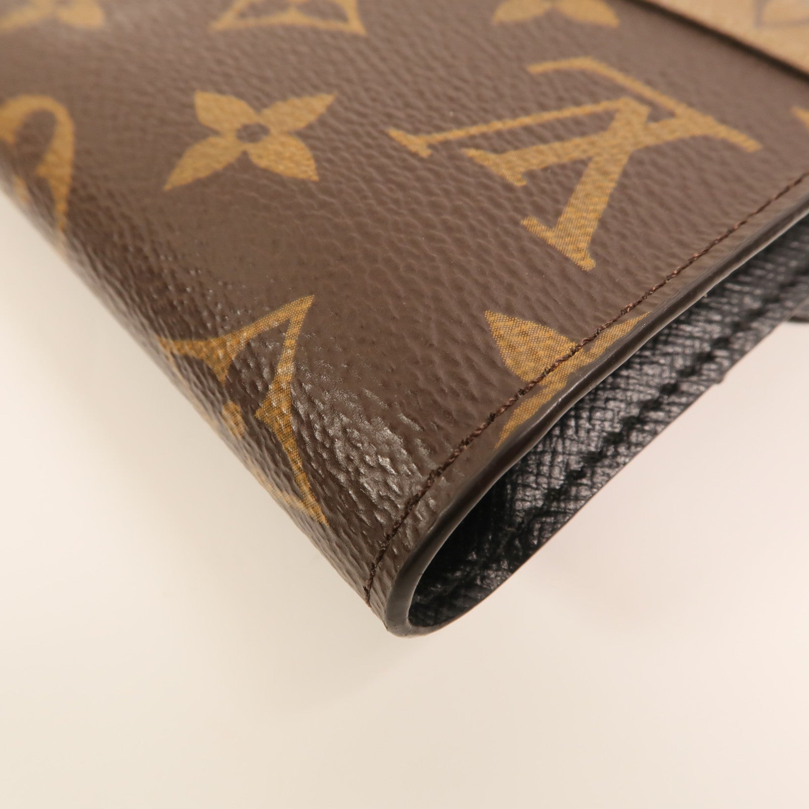 LOUIS VUITTON Monogram/Monogram Reverse Victorine Wallet金扣錢包棕色