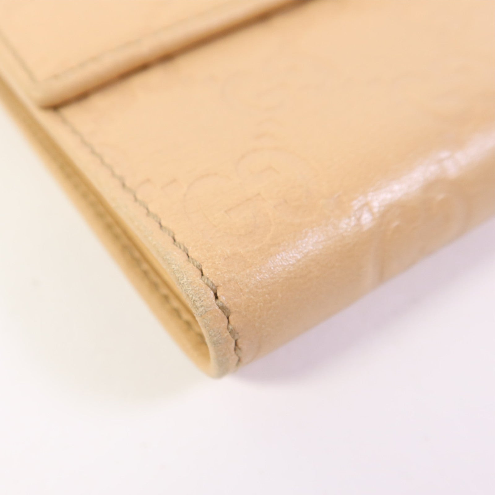 GUCCI 牛皮皮革Trifold Wallet金扣錢包