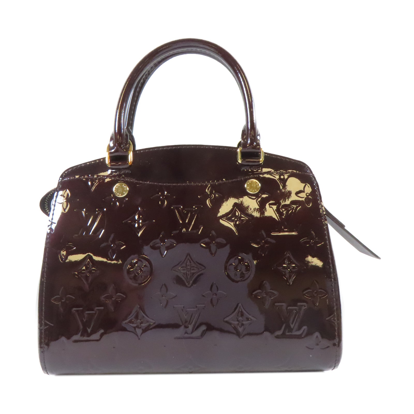 LOUIS VUITTON 【激減優惠】Vernis Brera PM金扣手挽肩背兩用袋啡色