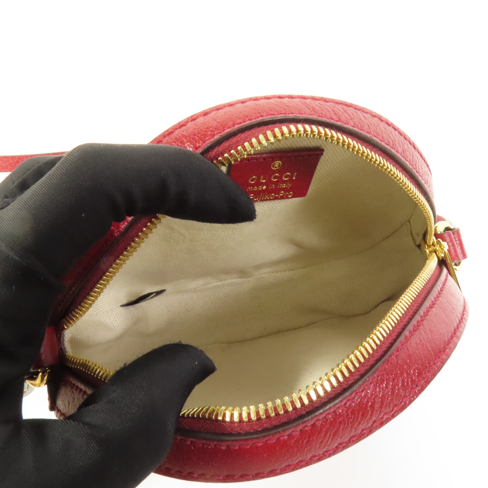 GUCCI 塗層帆布Gucci x Doraemon金扣肩背袋