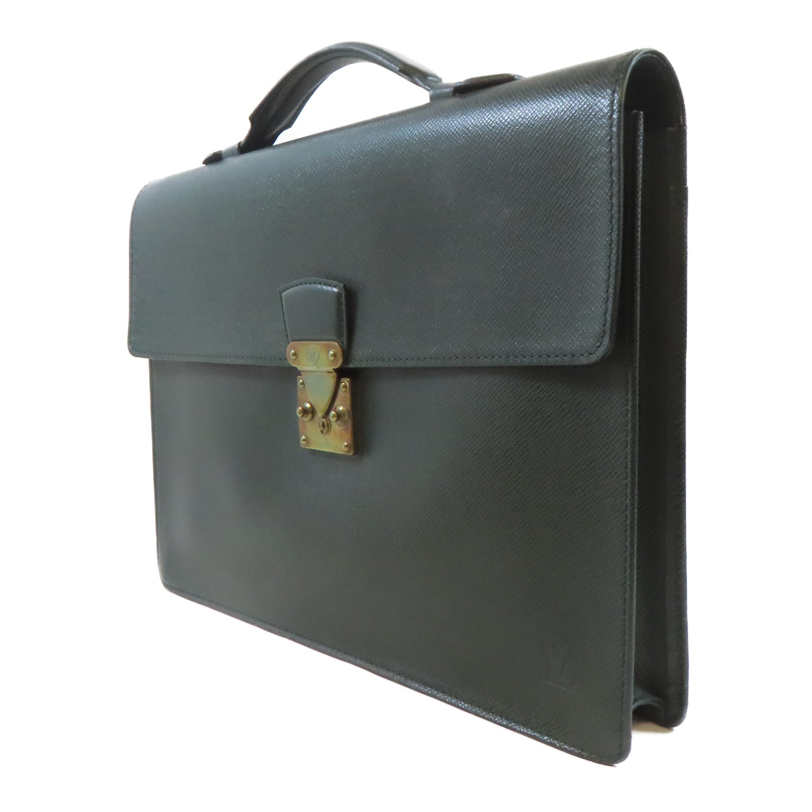 LOUIS VUITTON 【激減優惠】Taiga Business Bag金扣公事包綠色