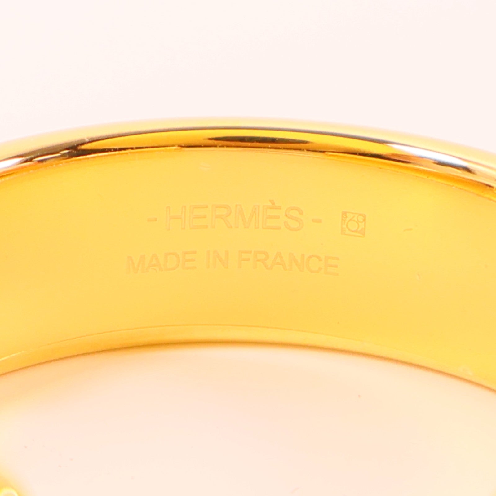 HERMES 金屬Olympe Earrings耳環金色/紫色